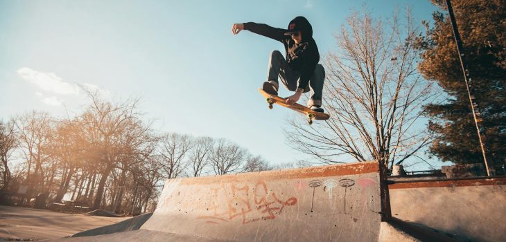 man doing a skateboard trick