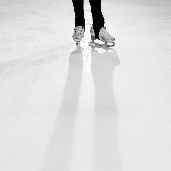 person standing on ice