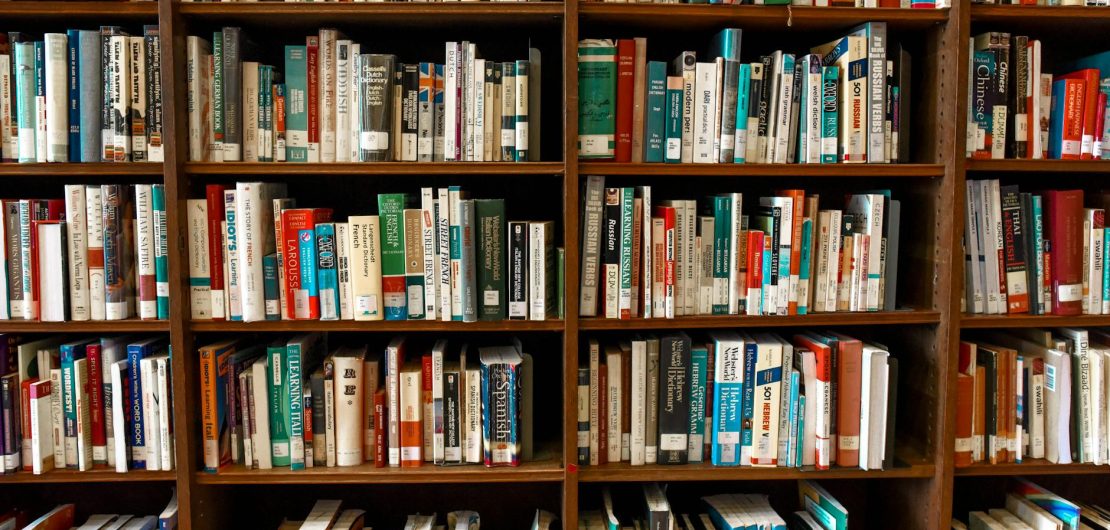 assorted books on book shelves