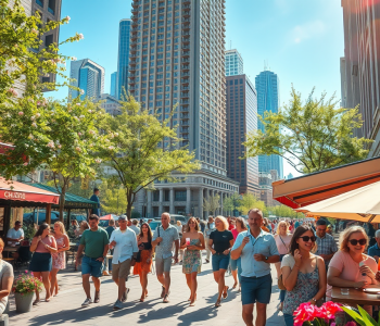 ai generated image of people in warm weather