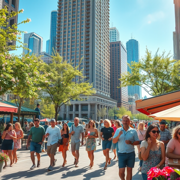 ai generated image of people in warm weather