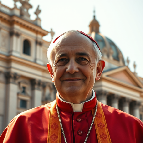 AI generated image of a pope