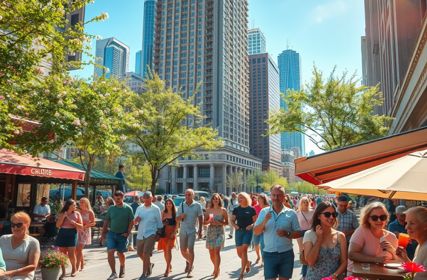 ai generated image of people in warm weather