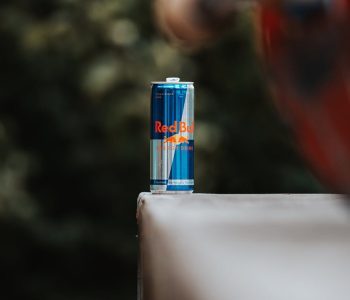 selective focus photo of energy drink
