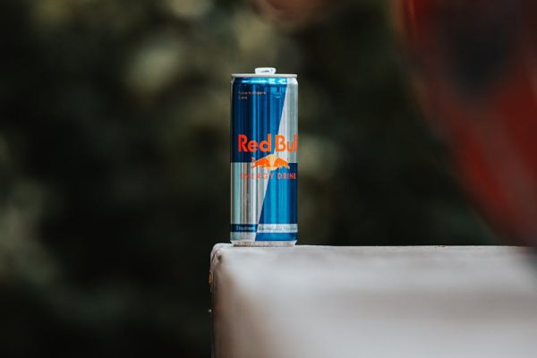 selective focus photo of energy drink