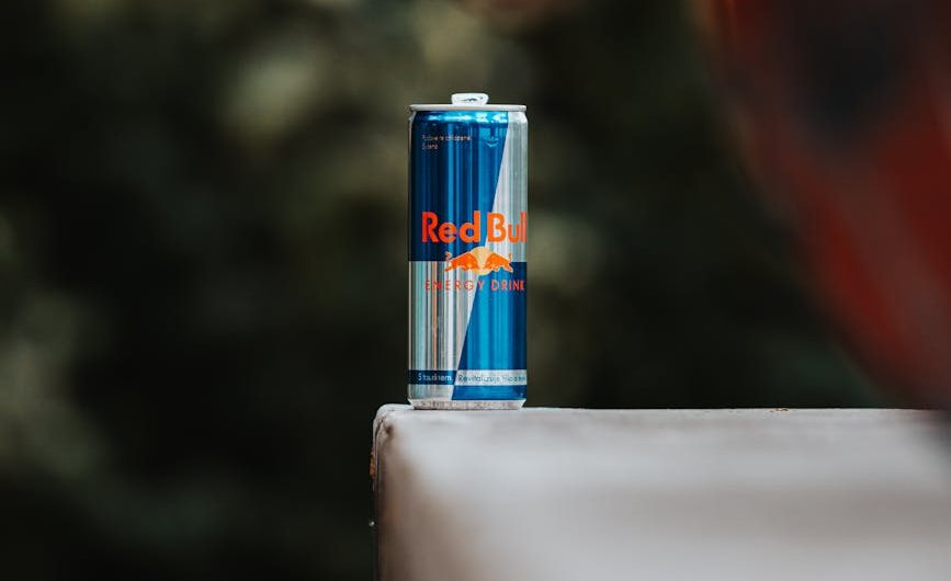 selective focus photo of energy drink