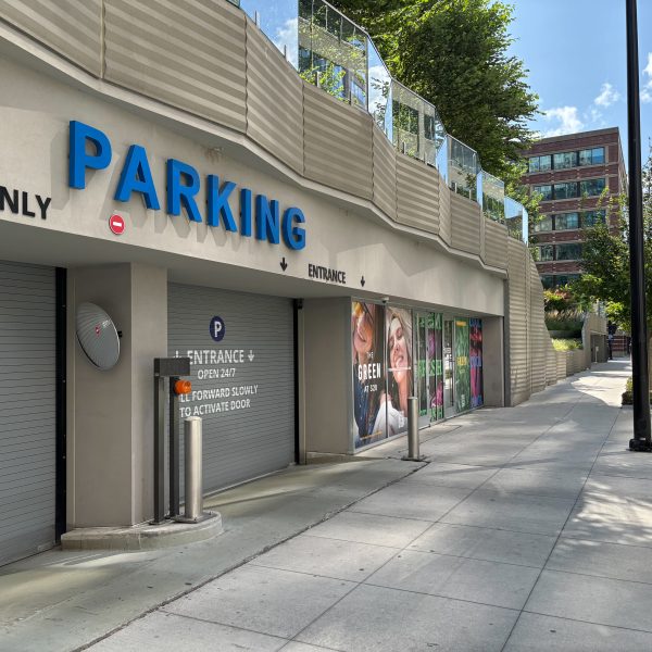 Union station parking garage on Clinton