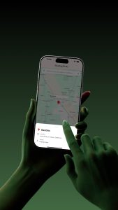 screenshot of the jbgods app map