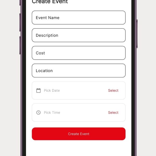 Event screen jbgods phone app